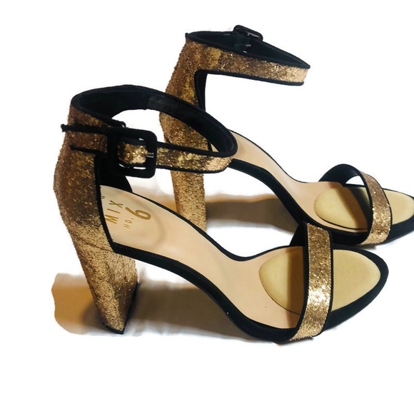 Mix No. 6 Open Toe Glitter Pumps Sz 10 - Picture 1 of 6